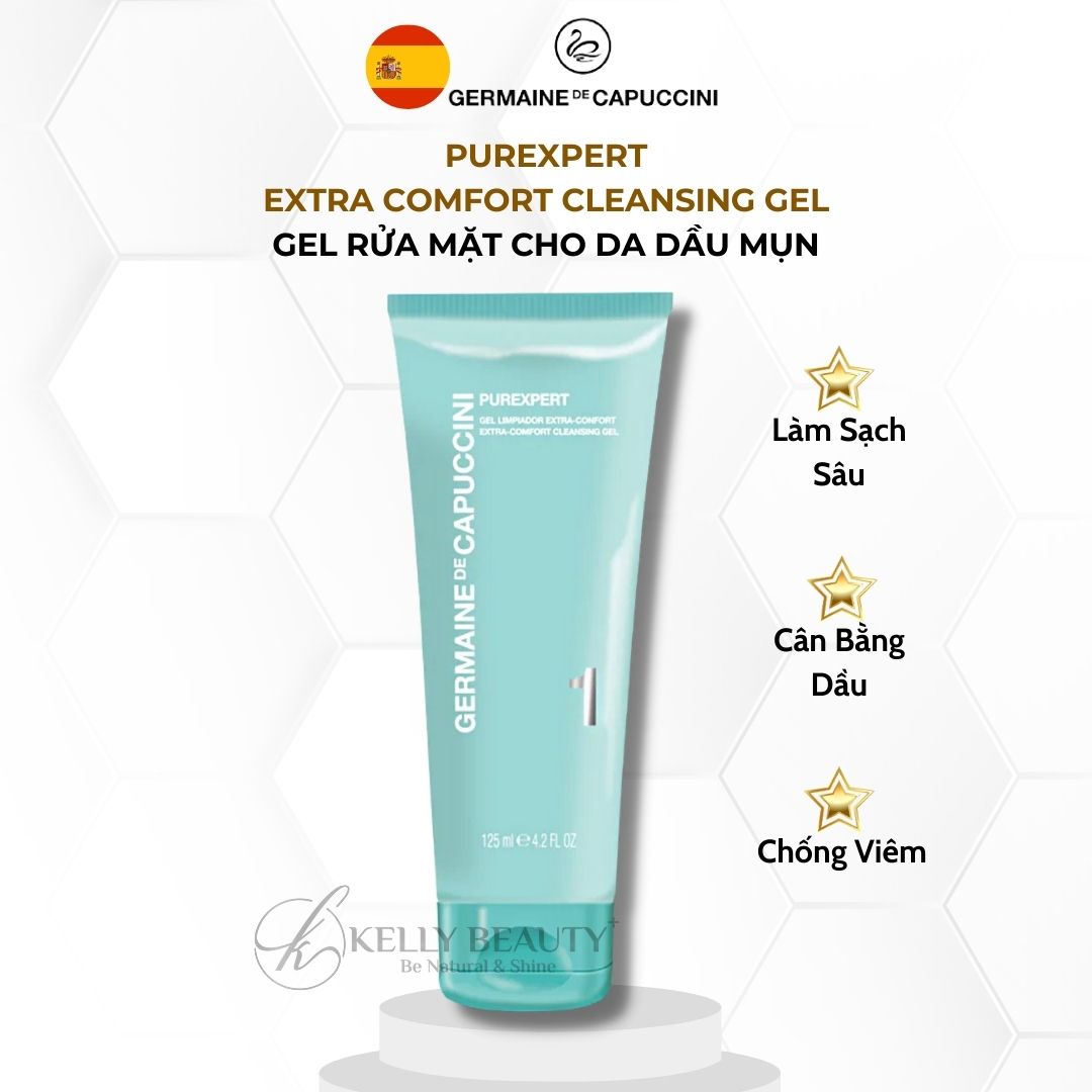 Sữa Rửa Mặt Cho Da Dầu Mụn Germaine PUREXPERT Extra Comfort Cleansing Gel | Kelly Beauty