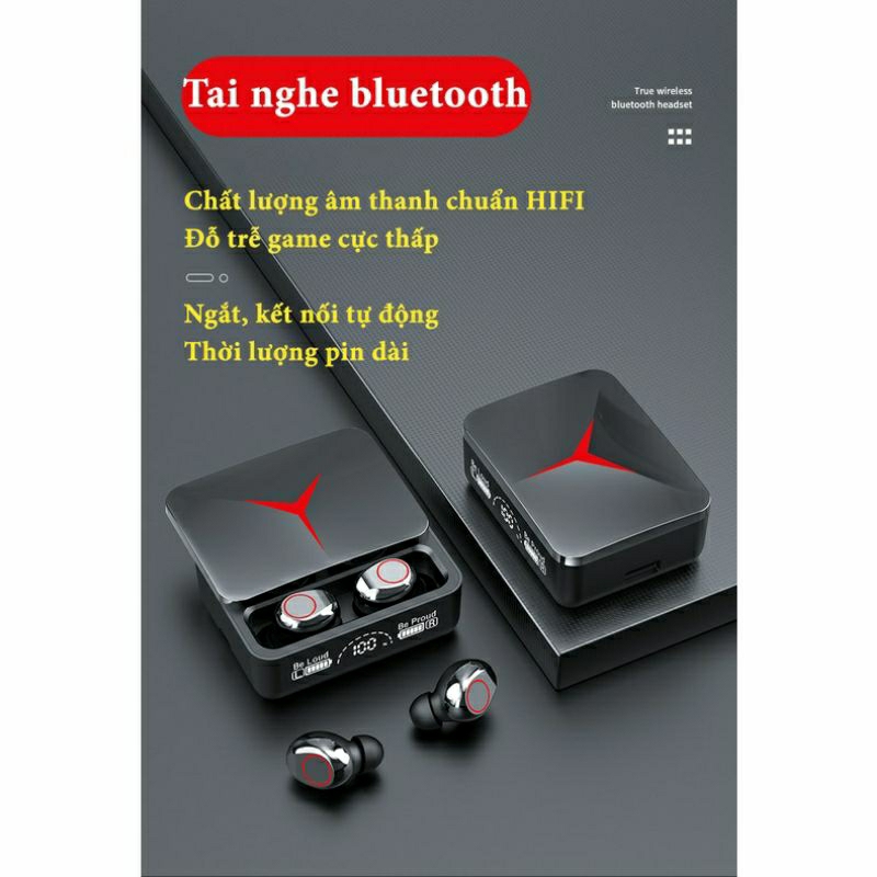 Tai nghe Bluetooth TEKKIN M90 Pro Cao Cấp - Nắp Trượt, Âm Thanh To Rõ, Pin 4h - 6H , Kiêm Sạc Dự Phòng, Độ Trễ Thấp - Hàng chính hãng / Hàng nhập khẩu