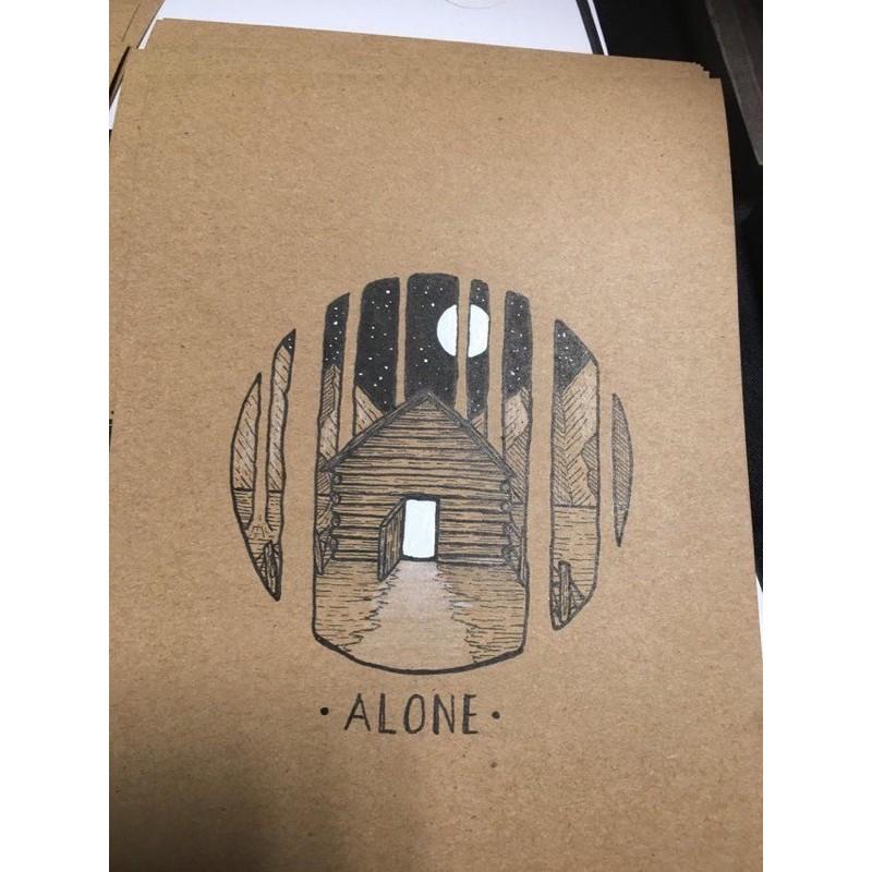 Giấy Kraft A4 nâu, đen, trắng - Nguyên liệu scrapbook, thiệp, hộp, túi, bìa sổ, đồ án