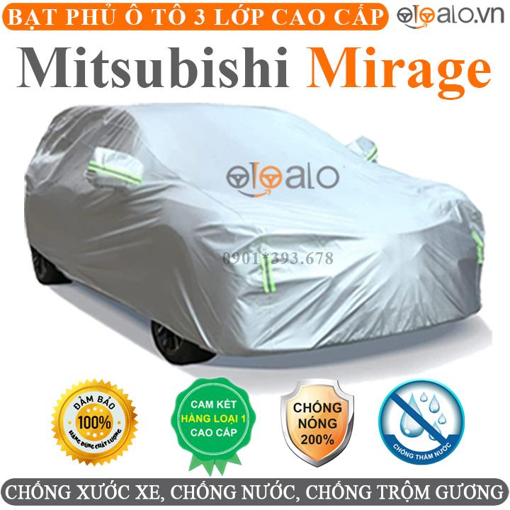 Bạt phủ xe ô tô Mitsubishi Mirage vải dù 3 lớp CAO CẤP BPXOT