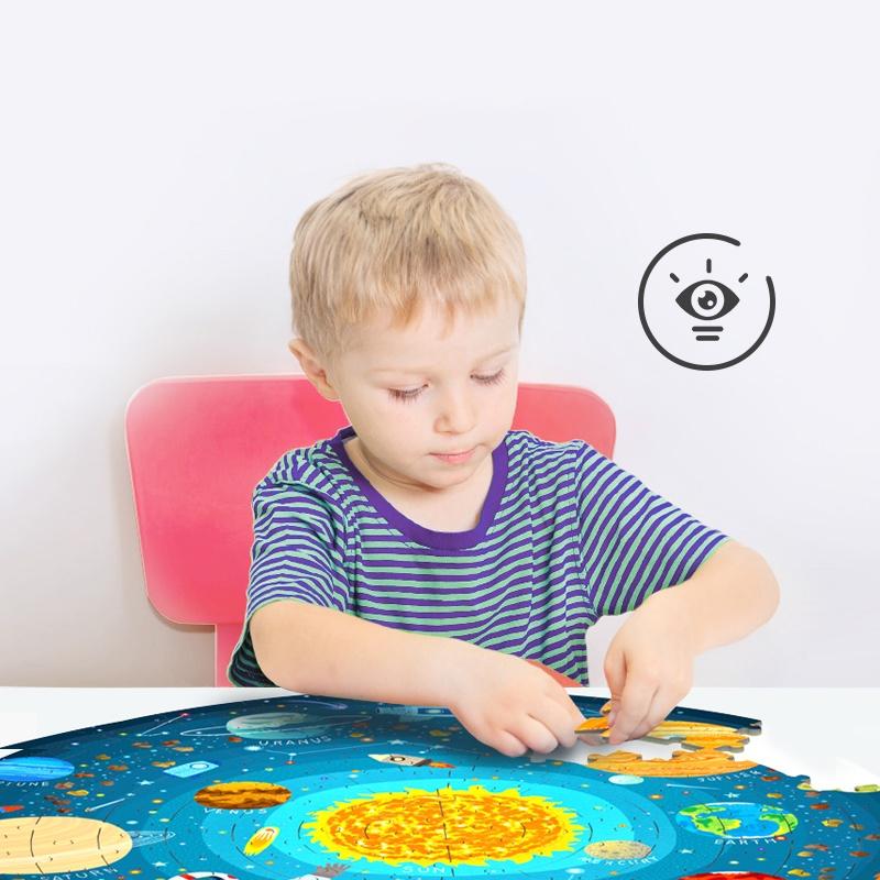 Bộ xếp hình cho bé Mideer Round Puzzle, Đồ chơi trẻ em thông minh từ 5,6,7,8,9,10 tuổi