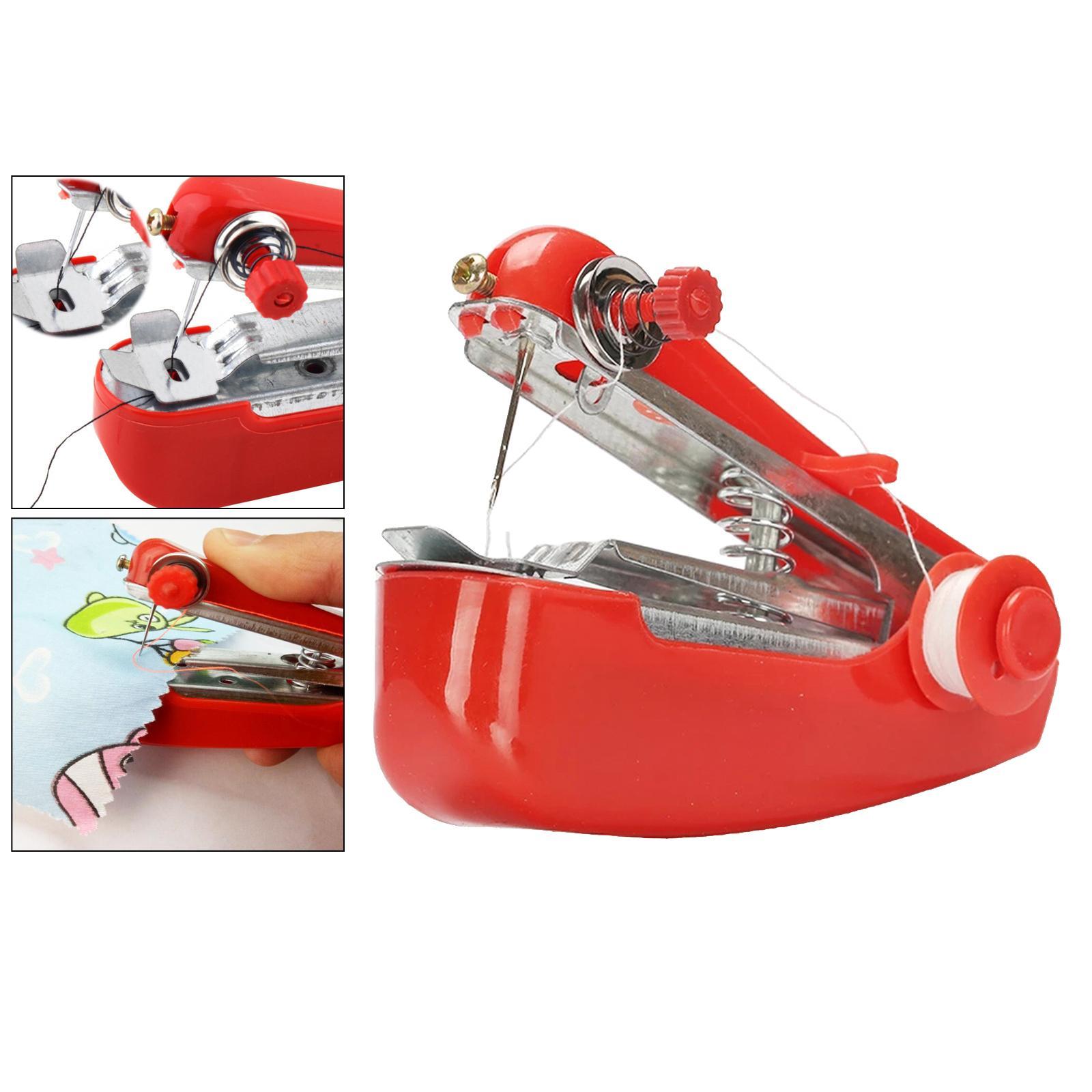 Portable Sewing Machine Desktop Mini Sewing Machines Small Tailor Handy Stitch for Fabric Curtains Kids Cloth Cordless Household Tool Beginners Adults