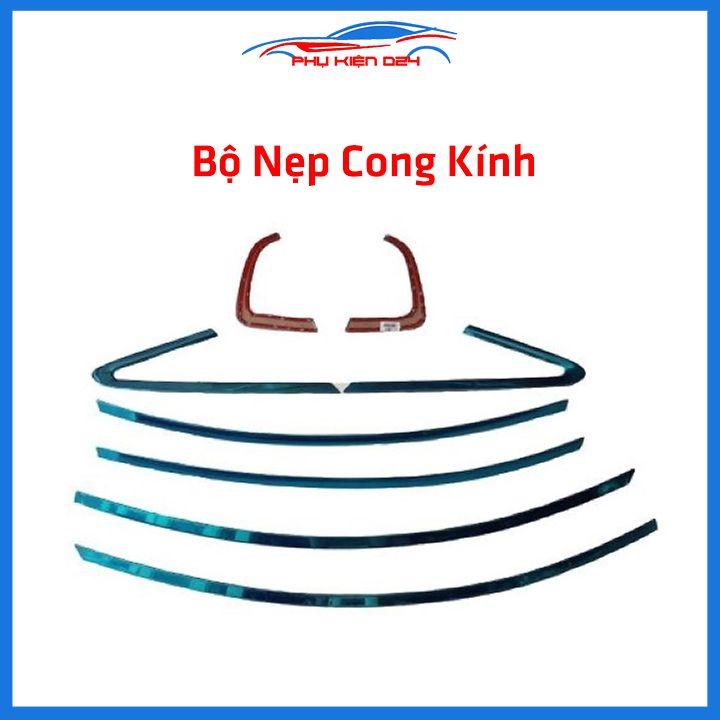 Bộ nẹp viền chân kính cong kính Kia Rio Hatchback Inox sáng bóng chuẩn form xe