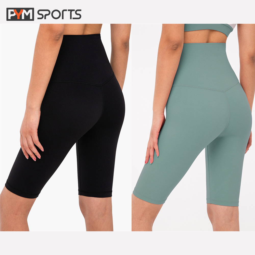 Quần legging ngố đùi tập gym yoga PYMSPORT - PYML041 thun cạp cao, dáng ôm bó