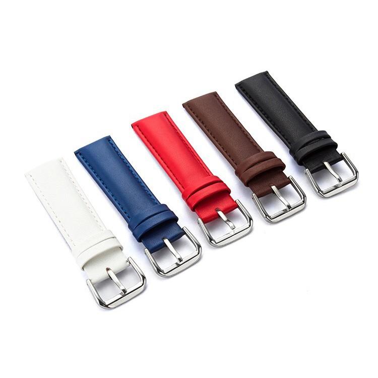 Dây da đồng hồ nam nữ DA BÒ THẬT MỊN 4 lớp, siêu mềm KHÓA CÀI thép không gỉ 316L