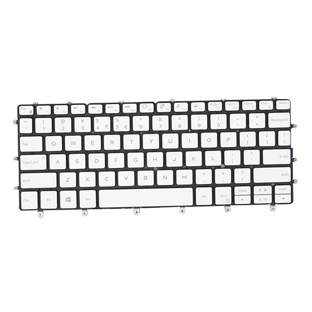 US Layout Backlit Keyboard Fits for Dell XPS 13 9370 0K2NCP 13.3'' White
