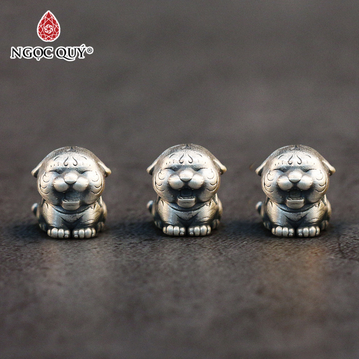Cham bạc hình hổ xỏ ngang - Ngọc Quý Gemstones