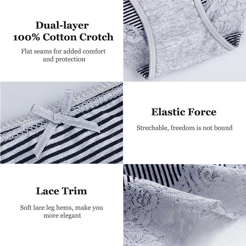Comsoft 5 Cái/lốc Quần Lót Nữ Cotton Mềm Mại Liền Mạch Bộ Đồ Lót Nữ Màu Trơn Thoáng Khí Bé Gái Nữ Quần Lót Nữ