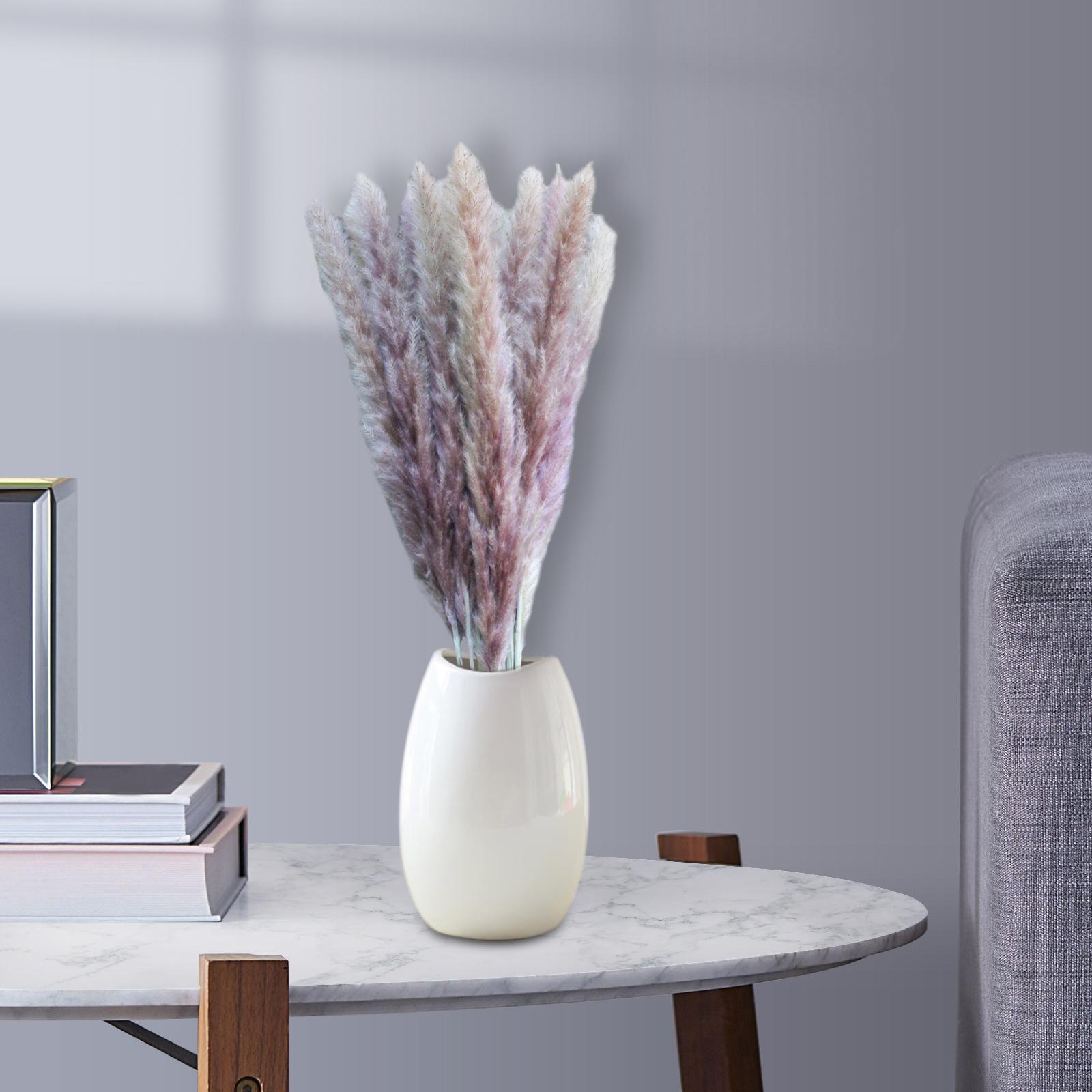 15 Pieces Dried Pampas Grass Phragmites Reed Flower Bunch for Vase Gift