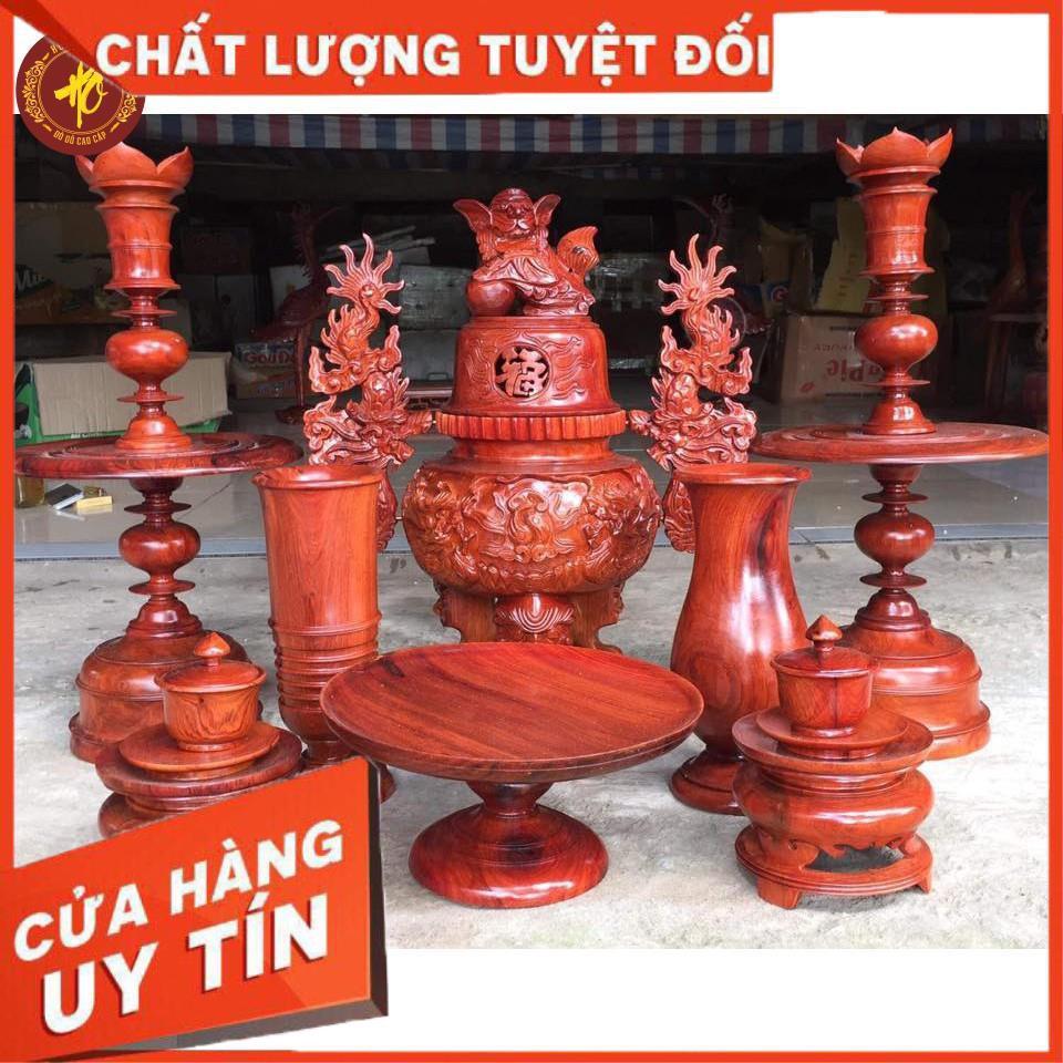 Bộ thờ 13 món gỗ hương cao cấp - Bộ thờ gỗ hương cao cấp