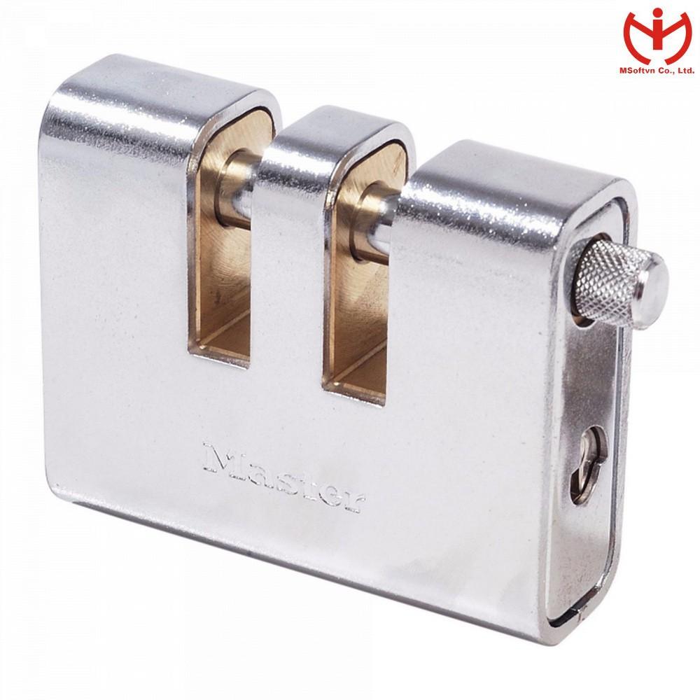 Khóa cầu ngang Master Lock 695 EURD thân đồng 90mm bọc kẽm càng 12mm - MSOFT
