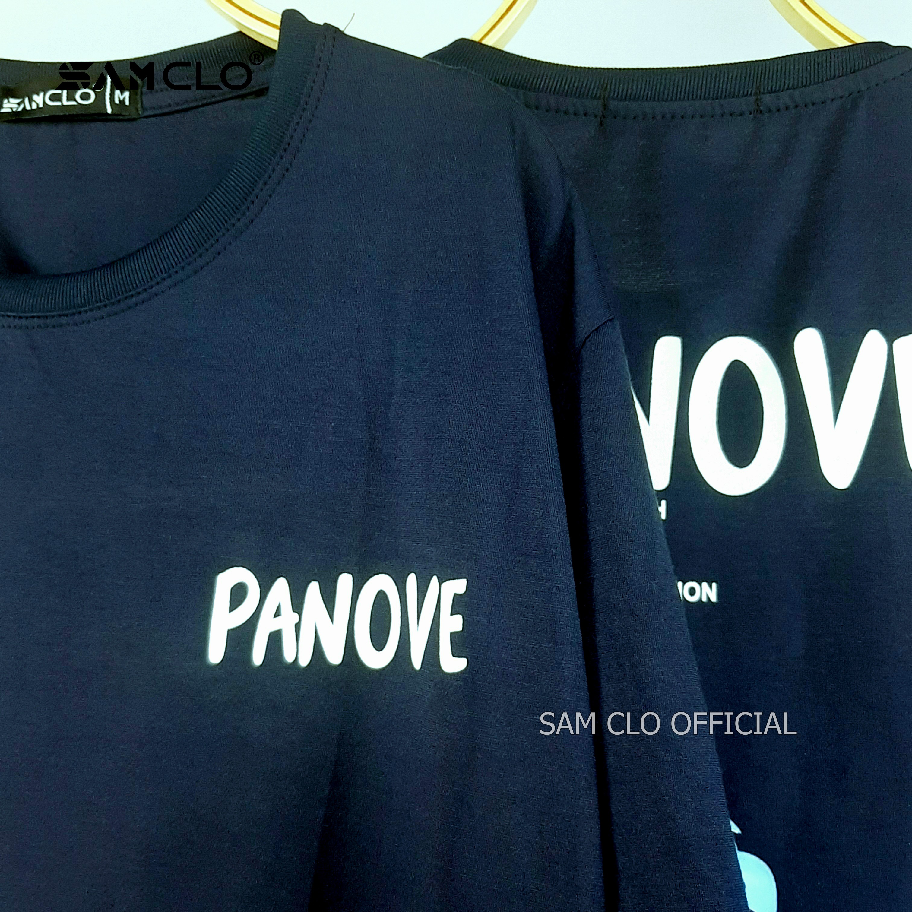 Áo phông tay lỡ nam nữ SAM CLO thun form rộng dáng Unisex - Ulzzang mặc cặp, nhóm, lớp in hình mặt cười chữ PANOVE