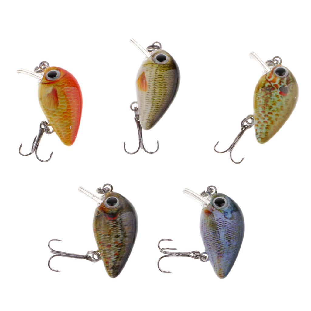 10Pcs Micro Crank Baits Bass Swimbaits Tackle Hard Bait Minnow Fishing Lures