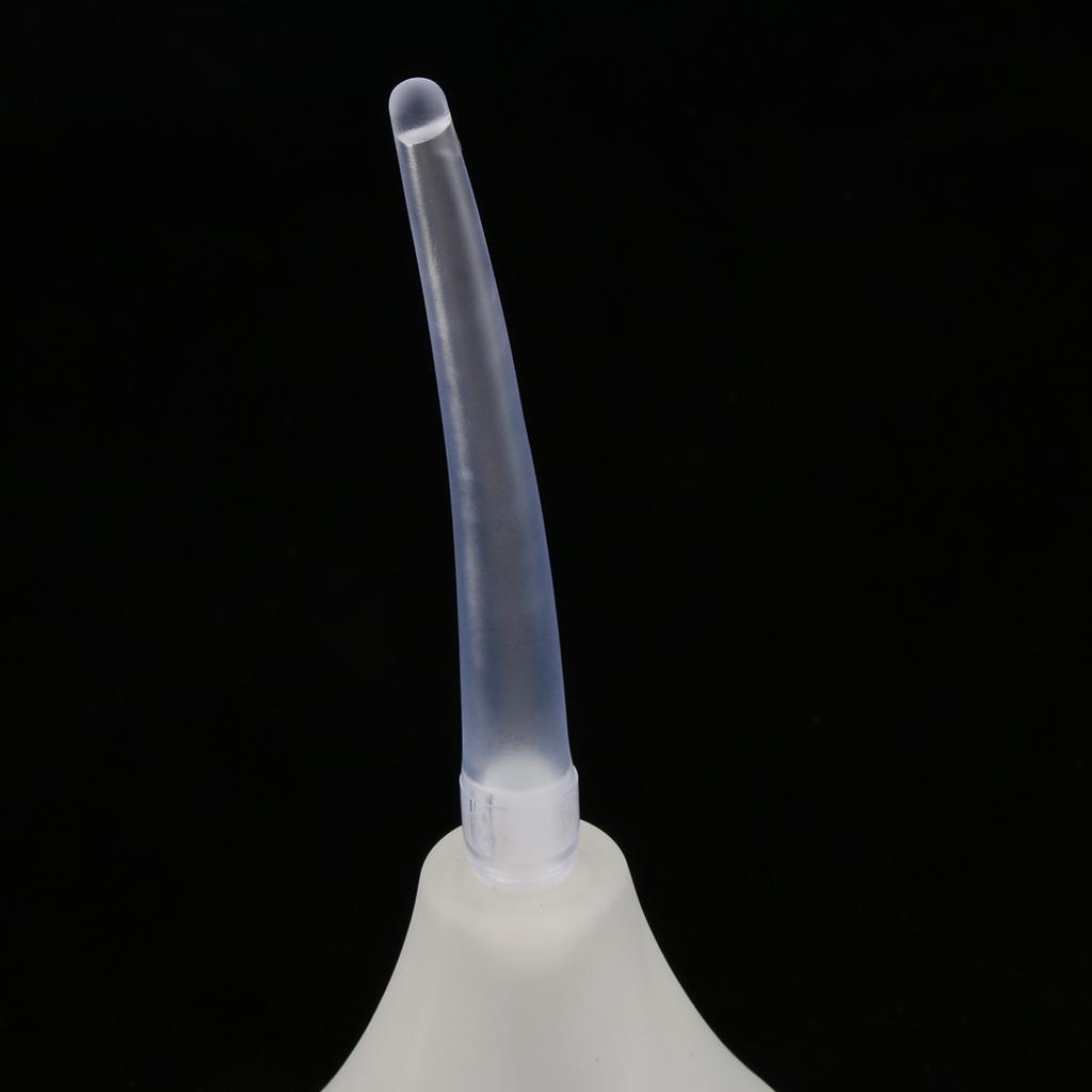 224ml Men Women Enema Bulb Clean Anal Silicone Douche with Nozzle Set White