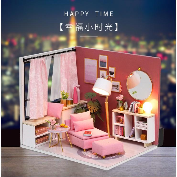 Bộ lắp ghép nhà búp bê - Căn phòng nghỉ ngơi Happy Time