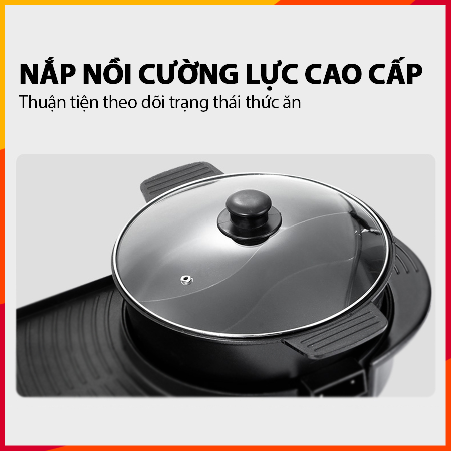 Bếp lẩu nướng điện đa năng 2 trong 1 model BL01 cao cấp tiện lợi an toàn