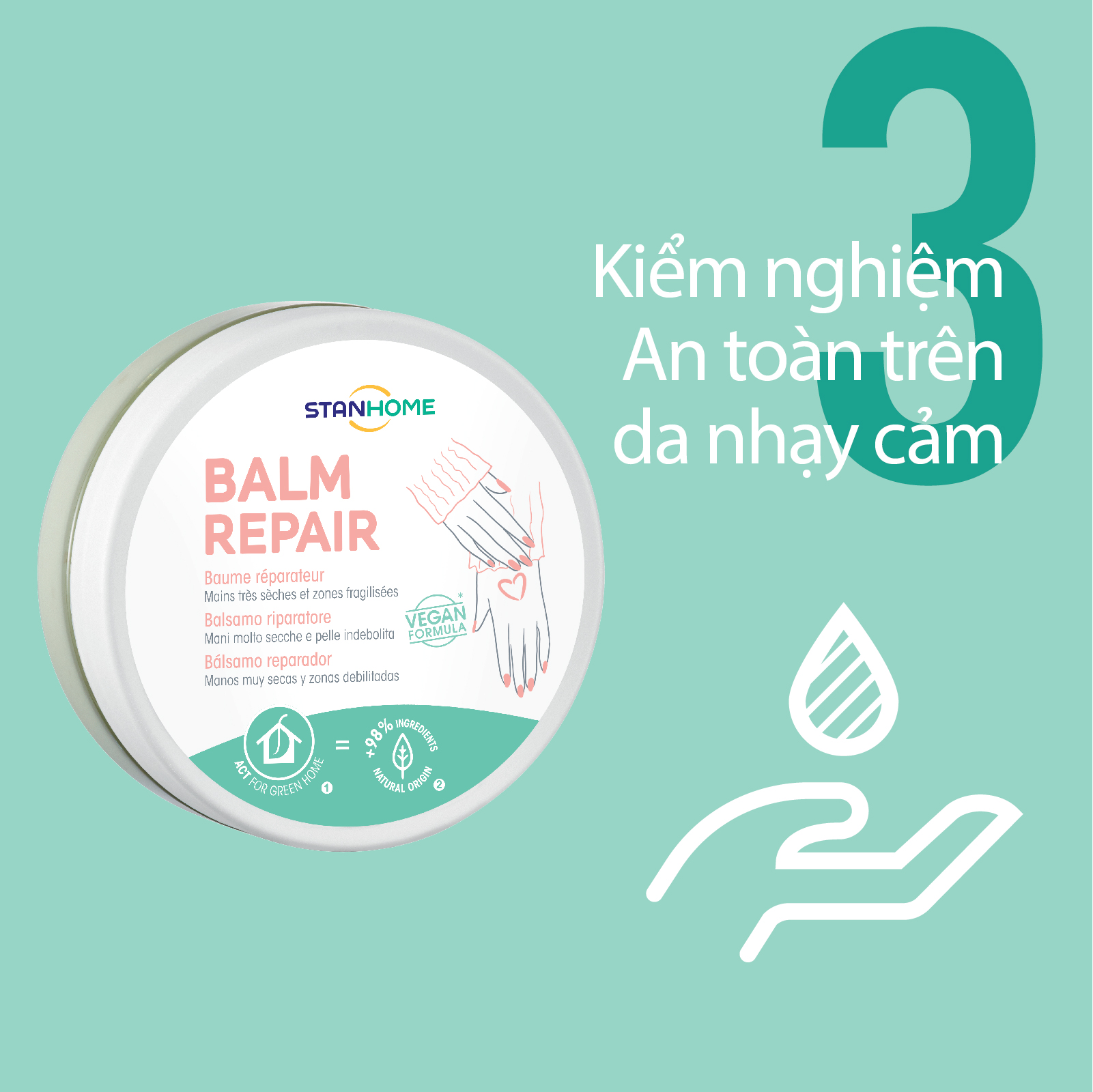 Kem dưỡng ẩm làm mềm cho da khô, da nhạy cảm Stanhome Balm Repair 50ml