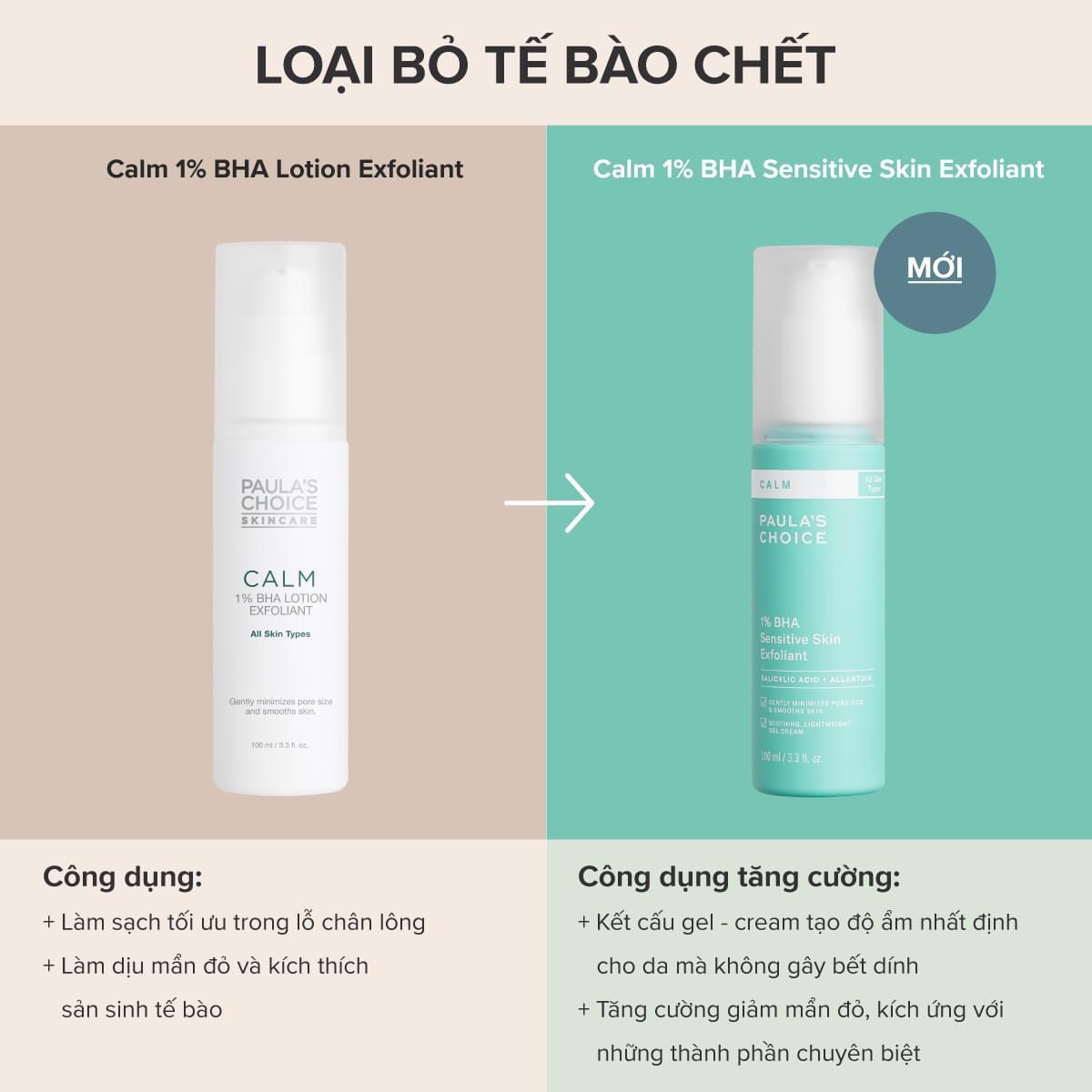 [PAULA'S CHOICE] BHA Cho Da Siêu Nhạy Cảm &amp; Người Mới Bắt Đầu Calm 1% BHA Sensitive Skin Exfoliant 30/100ml (Mã 9210)