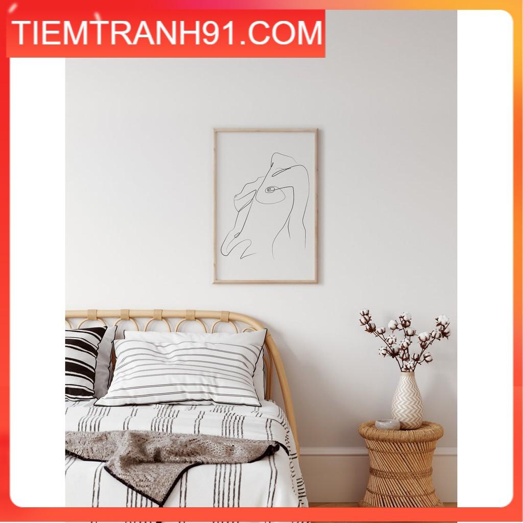 Tranh treo tường | Line art-Woman's Body Fine Line Print 98 , tranh canvas giá rẻ