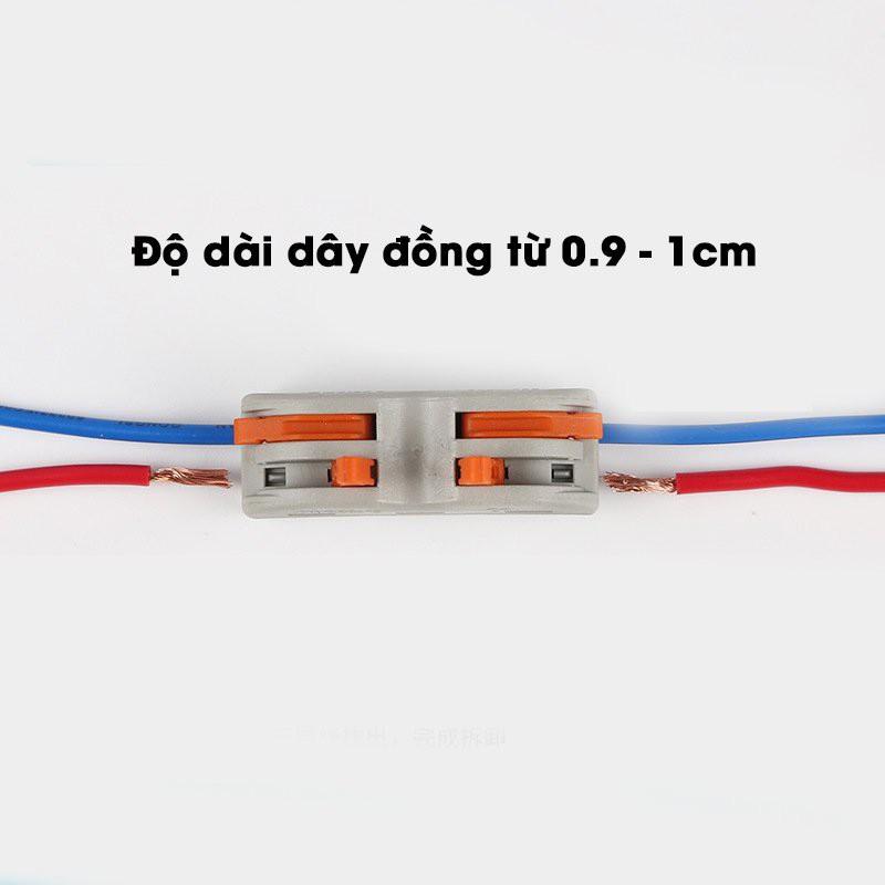 COMBO 10 đầu nối dây điện nhanh chống cháy nổ chịu tải 32A - 7000W, cút nối dây điện tiện lợi 2 đầu 4 cổng KV774-P2