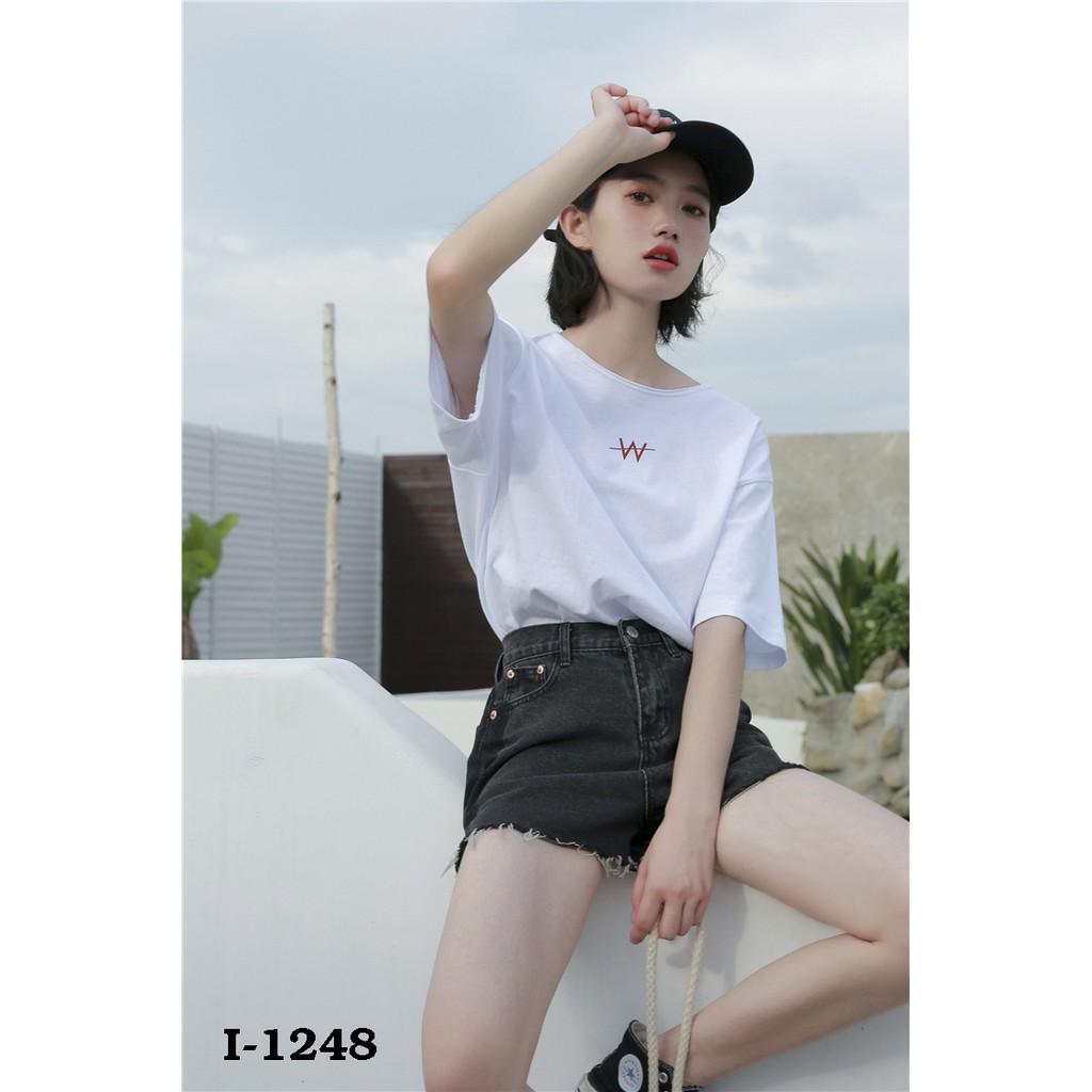 Áo Thun Nữ Logo Basic Dáng Rộng - I1248