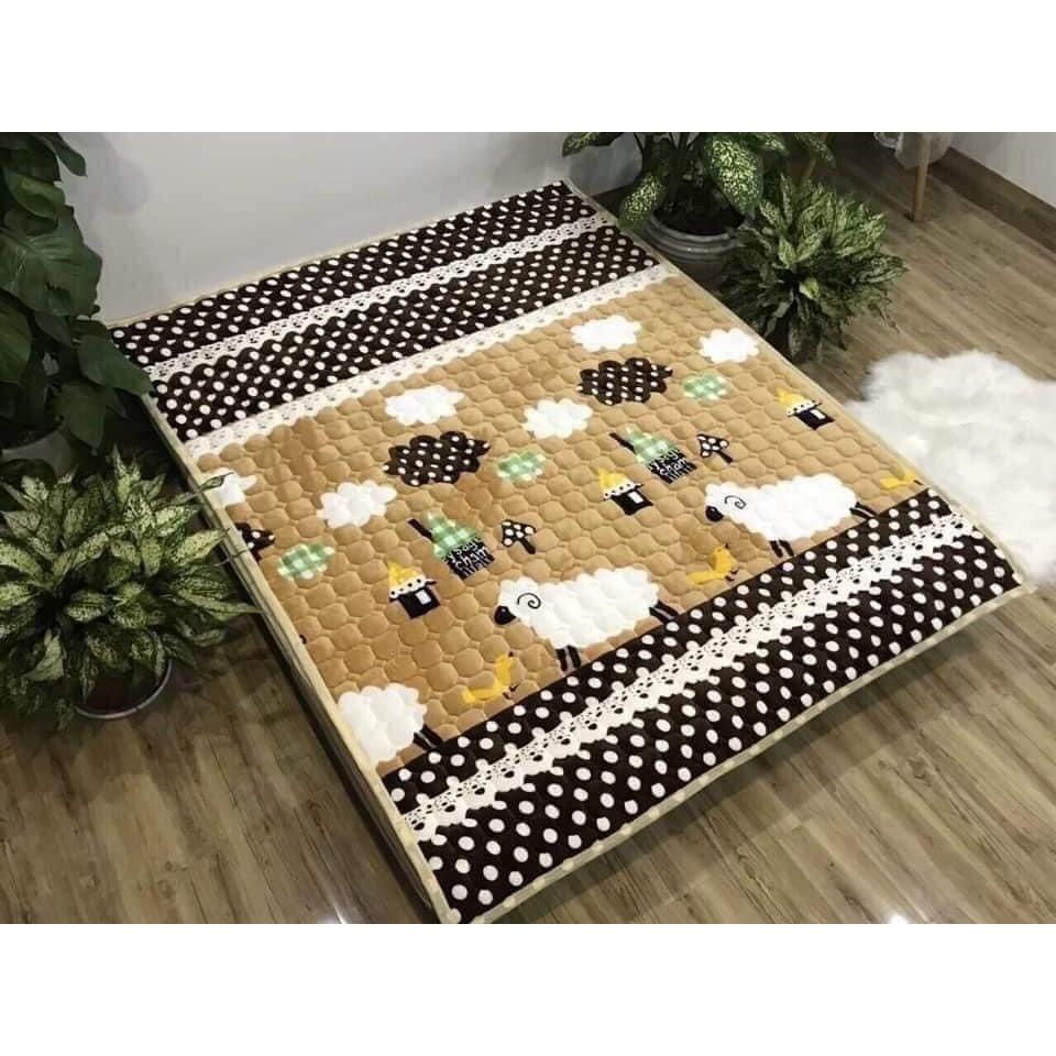 Thảm Nỉ, Thảm Cừu Đa Năng Trải Giường 3 Lớp Siêu Dày, Siêu Ấm các kích thước