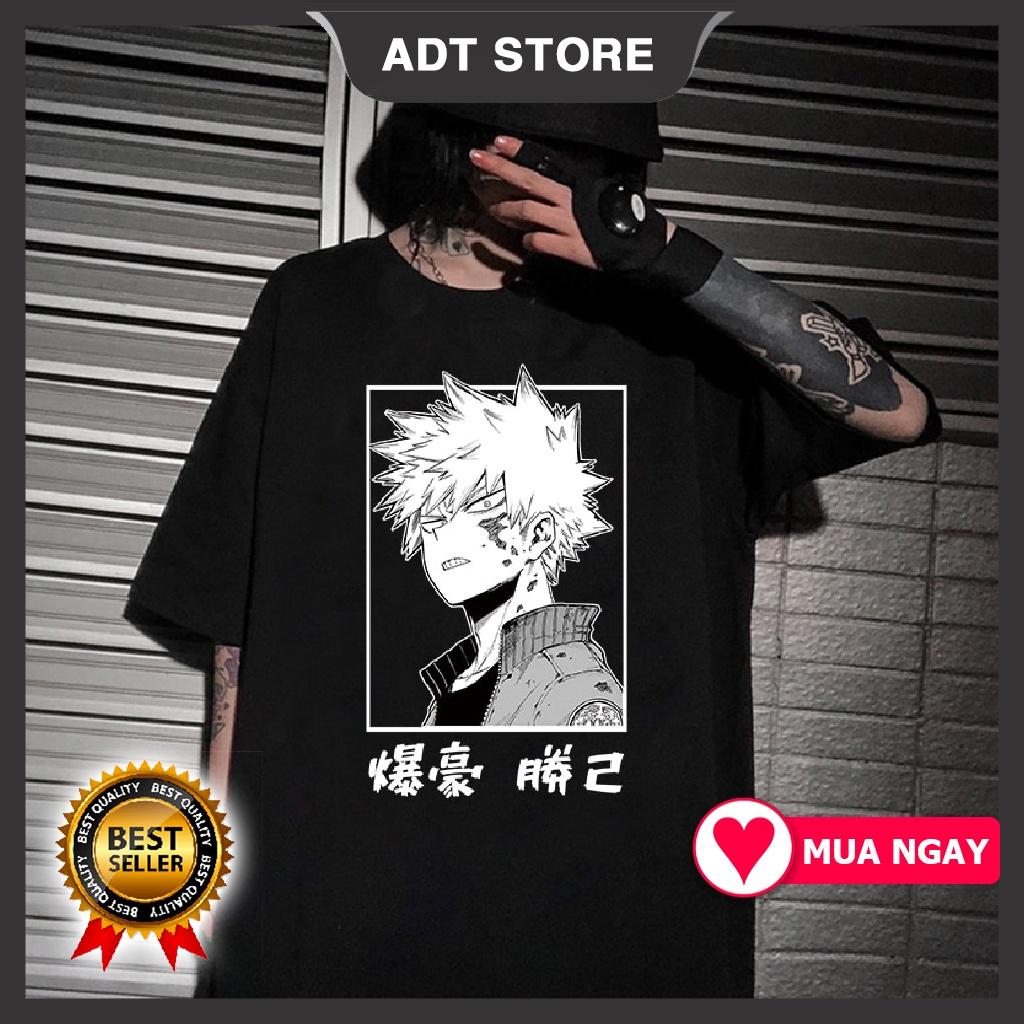 Áo thun Neon Genesis Evangelion - Kimetsu No Yaiba - Demon Slayer - My hero academia Harajuku anime manga màu đen độc đẹ