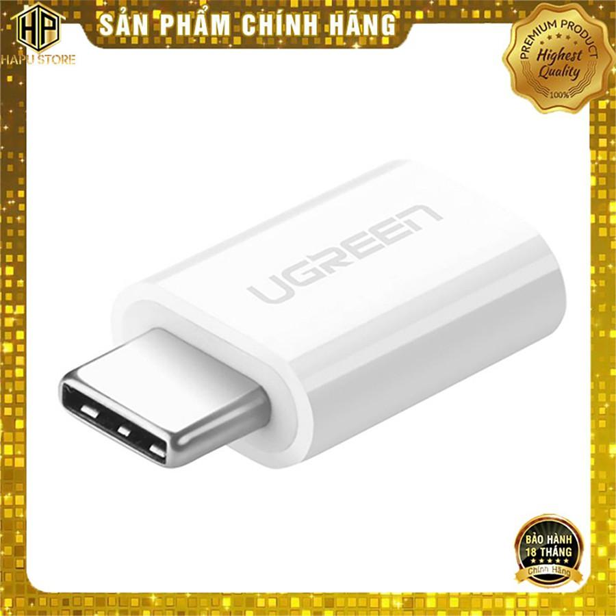 Đầu chuyển đổi USB Type C sang Micro USB Ugreen 30154 chính hãng - Hàng Chính Hãng