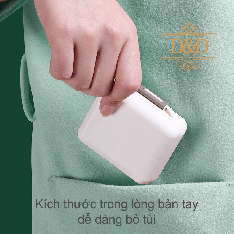 Hộp đựng thuốc du lịch 7 ngăn nhỏ gọn