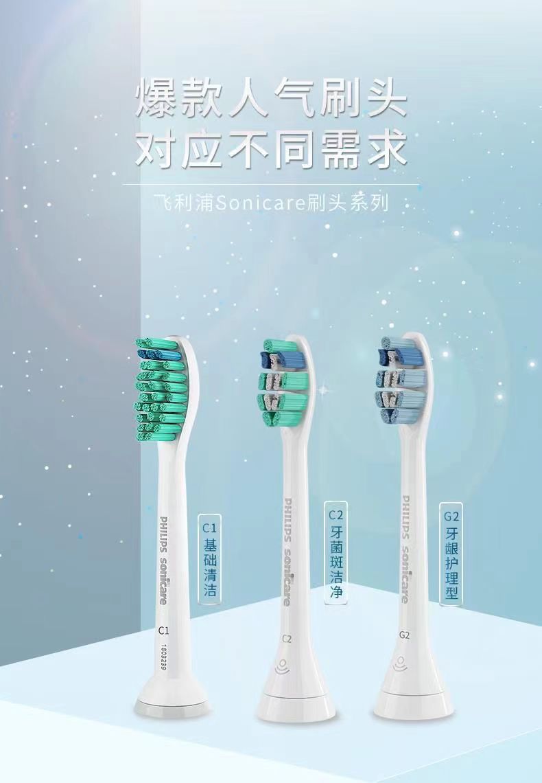 Philips Electric toothbrush special replacement brush head. Suitable for HX3-6-8-9