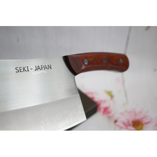 Combo Dao chặt SEKI Japan cao cấp + Đá mài dao kéo nội địa Nhật Bản