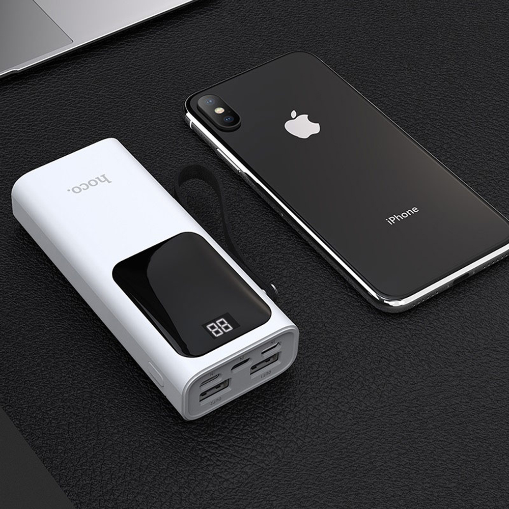 Sạc Dự Phòng Chính Hãng Hoco J41 - 10.000 mAh + Tặng Đèn Led Nhiều Màu -Chính Hãng