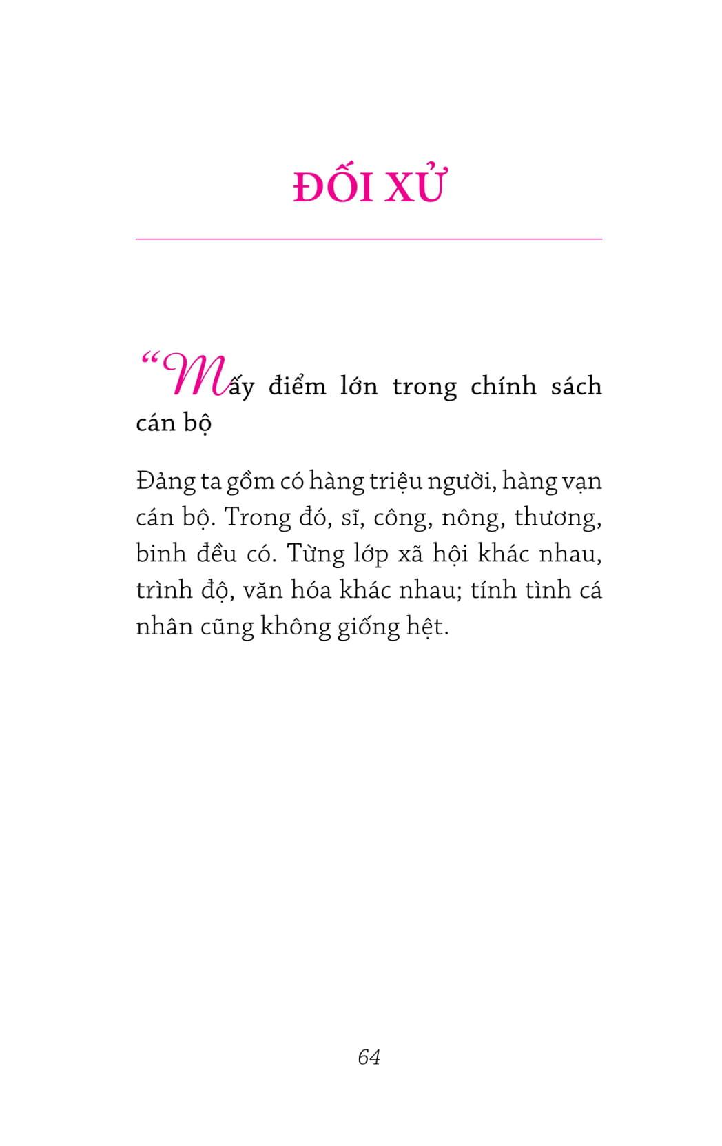 Sách Di Sản Hồ Chí Minh - Hồ Chí Minh Bàn Về Cán Bộ