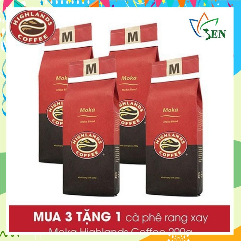 Mua 3 gói tặng 1 gói Cà phê Rang xay Moka Highlands Coffee 200g