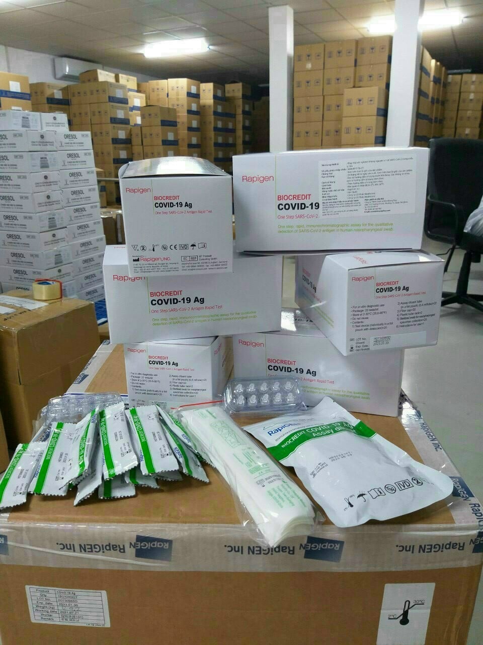 Combo 4 Bộ Kit Test - Xét Nghiệm Nhanh COVID-19 Ag BioCredit - Hàn Quốc