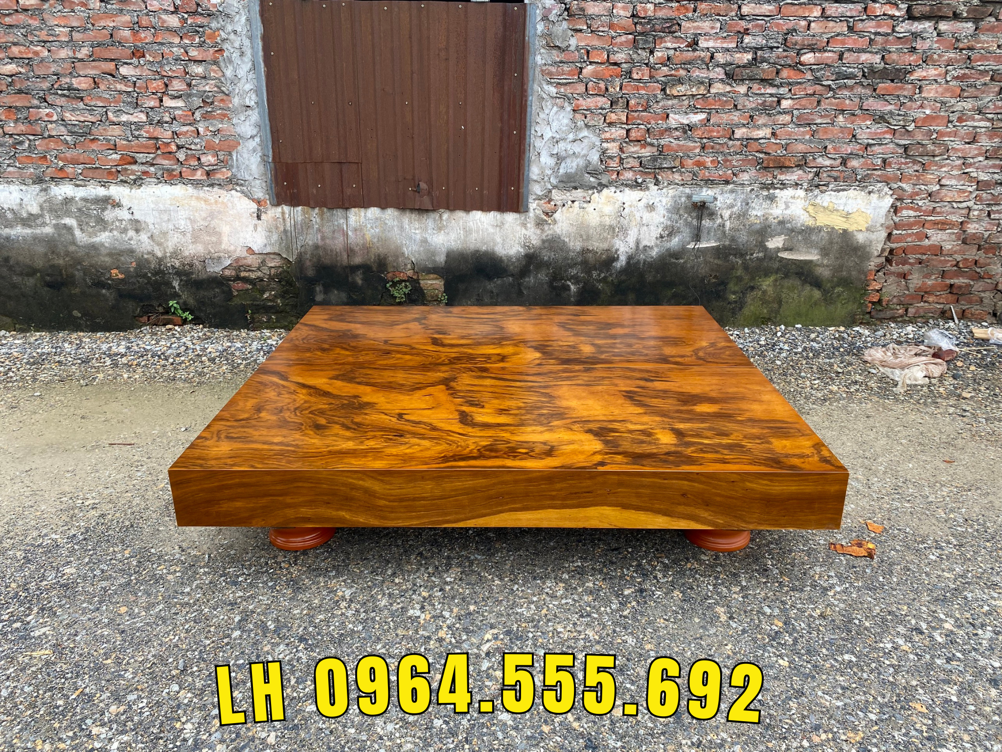 Chiếu Ngựa Hộp ( KT 200 x 180 x 20cm ) - Gỗ Hương Vân Xám