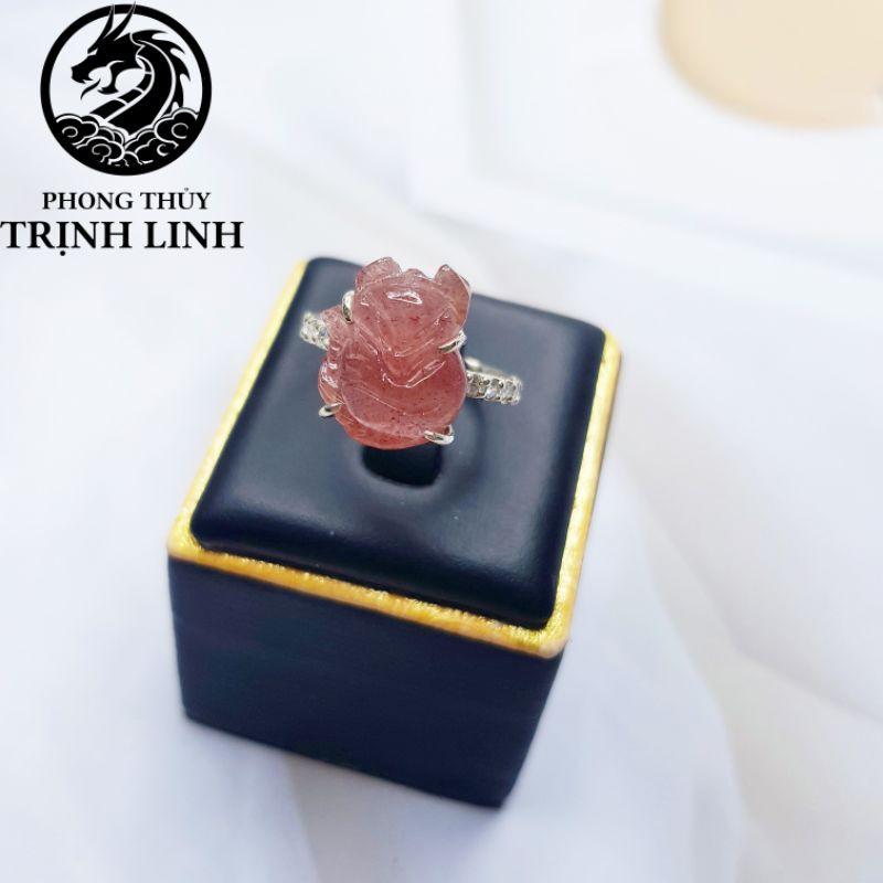 NHẪN HỒ LY DÂU TÂY HỒNG SIZE MINI