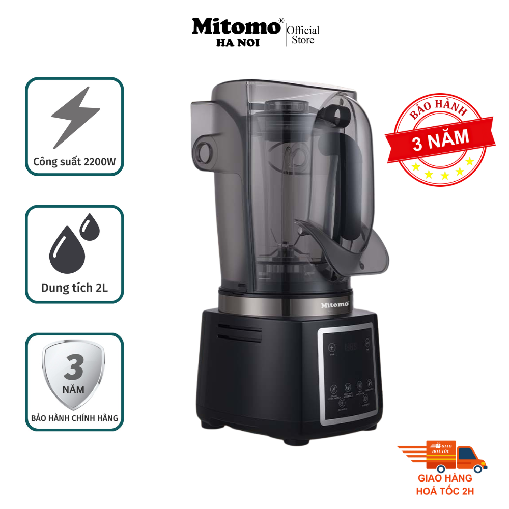 Máy xay sinh tố công nghiệp Mitomo KJ-2200, Công suất 2200W - hàng chính hãng Bảo hành 3 năm