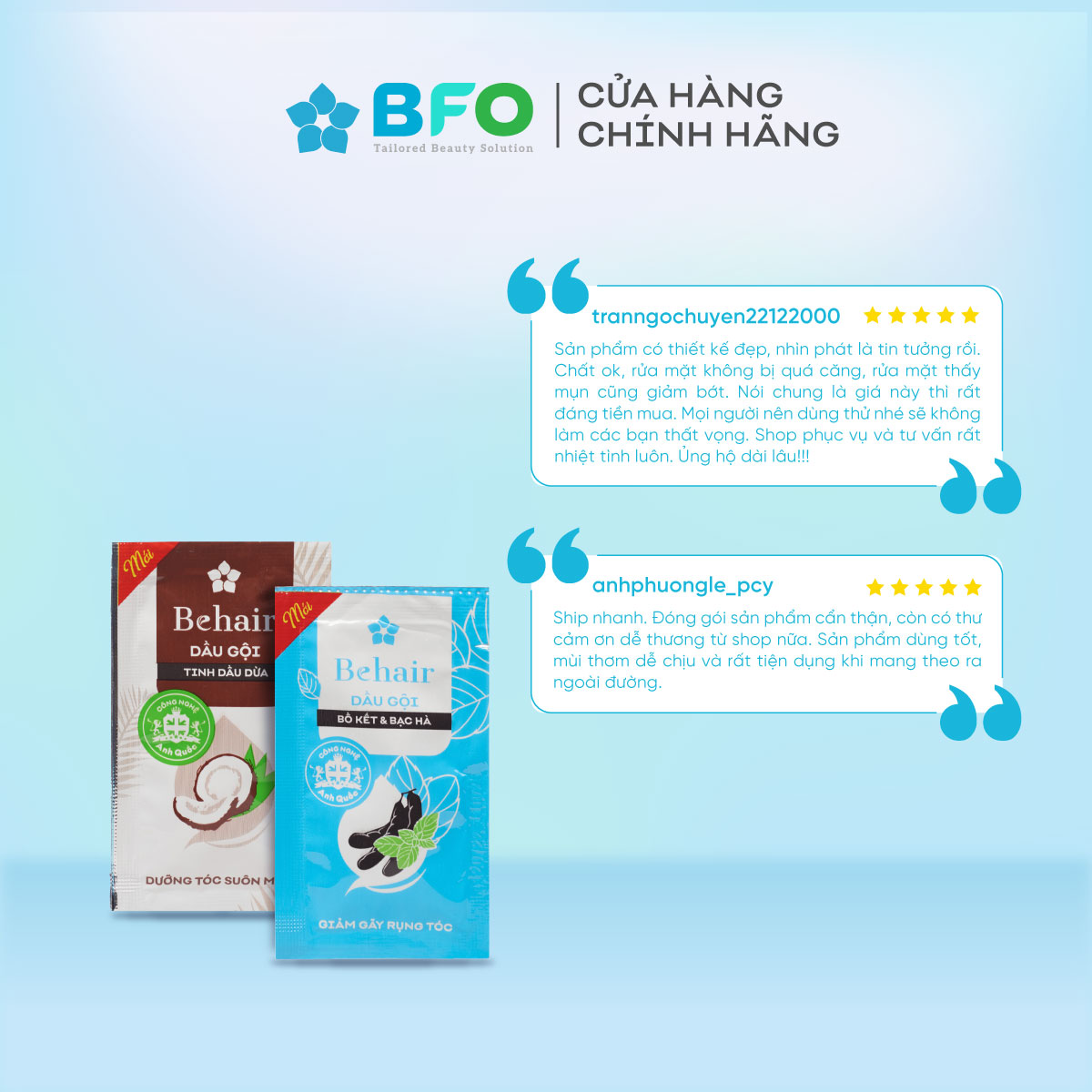 Dây Dầu Gội Behair Tinh Dầu Thiên Nhiên Dung Tích 6ml