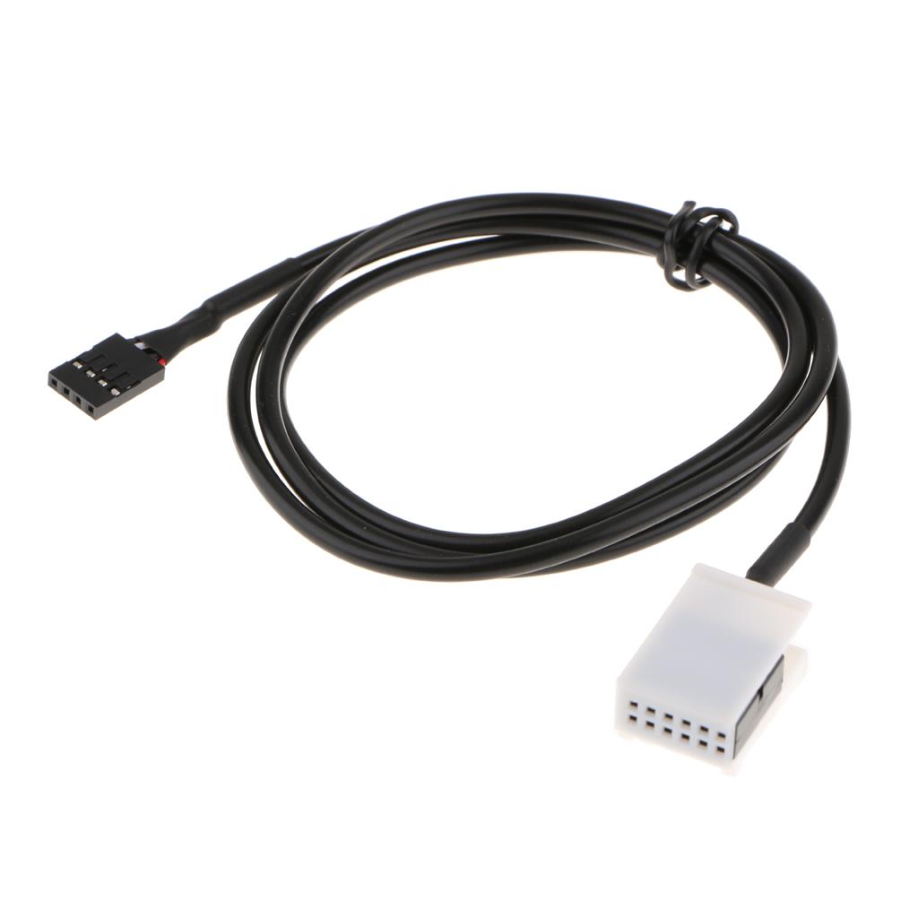 AUX Audio Cable + Switch Socket Black