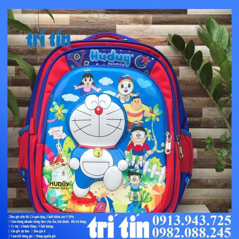 Balo học sinh tiểu học có 03 ngăn to họa tiết DORAEMON - Cặp sách siêu nhẹ, chống thấm nước tốt