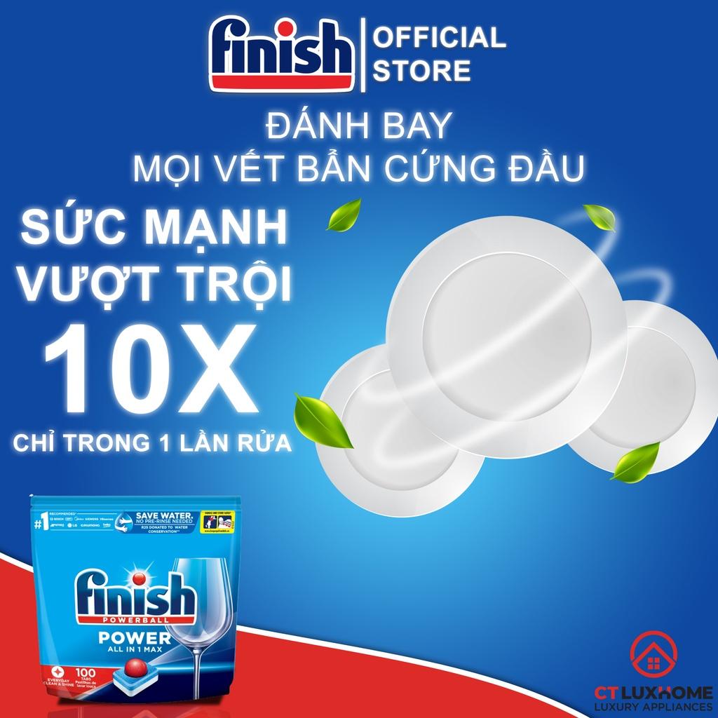 Viên rửa chén bát Finish All in one max 100 viên