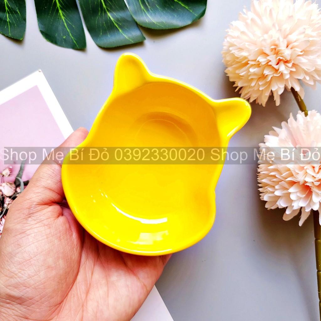 Bát Ăn Dặm Gốm Sứ Hình Gấu Pooh Cao Cấp Cho Bé