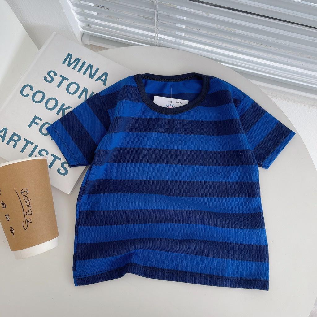 Áo cộc tay trẻ em kẻ sọc chất cotton cực đẹp cho bé trai bé gái từ 8-18kg BINBON KIDS