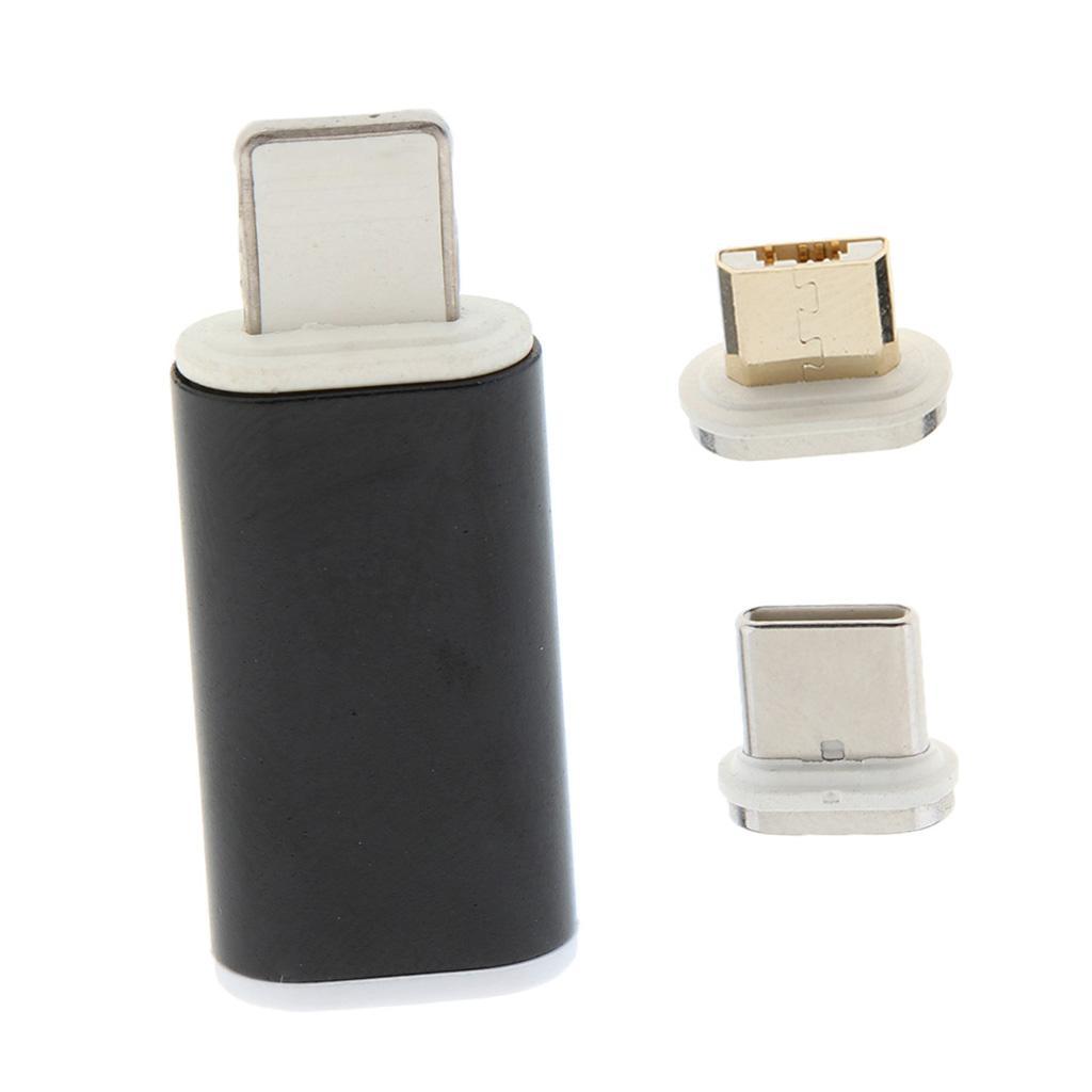3 in 1 Magnetic Data Cable Charging Sync Adapter For iPhone Micro USB Type-C
