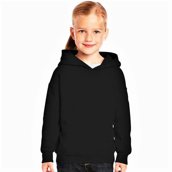 SET 2 Áo Hoodie Unisex Pullover dành cho bé . Chất vải thun mềm, co giãn thoải mái. Màu Đen trơn, Không túi
