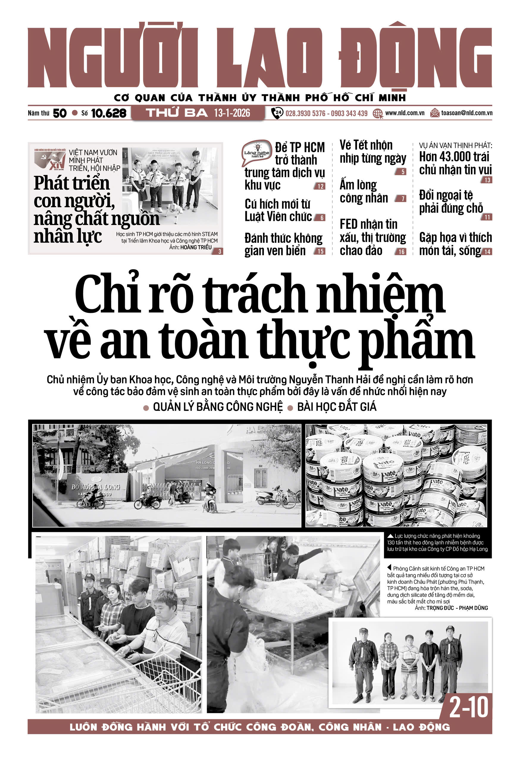 Nhật báo Người Lao Động từ ngày 12-01-2026 đến 18-01-2026