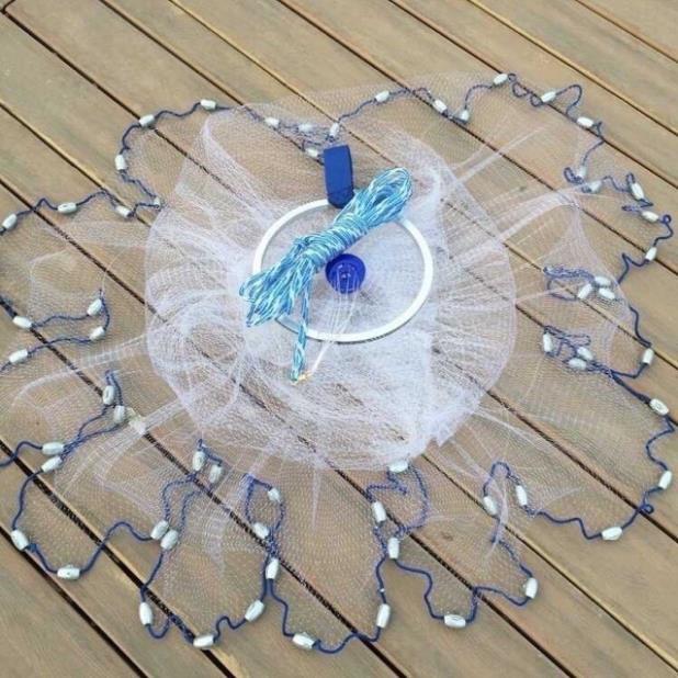 Siêu rẻ siêu rẻ Chài cước rút dài 4m8 , chài rút tàng hình bắt cá hàng Thái Lan cao cấp y hình