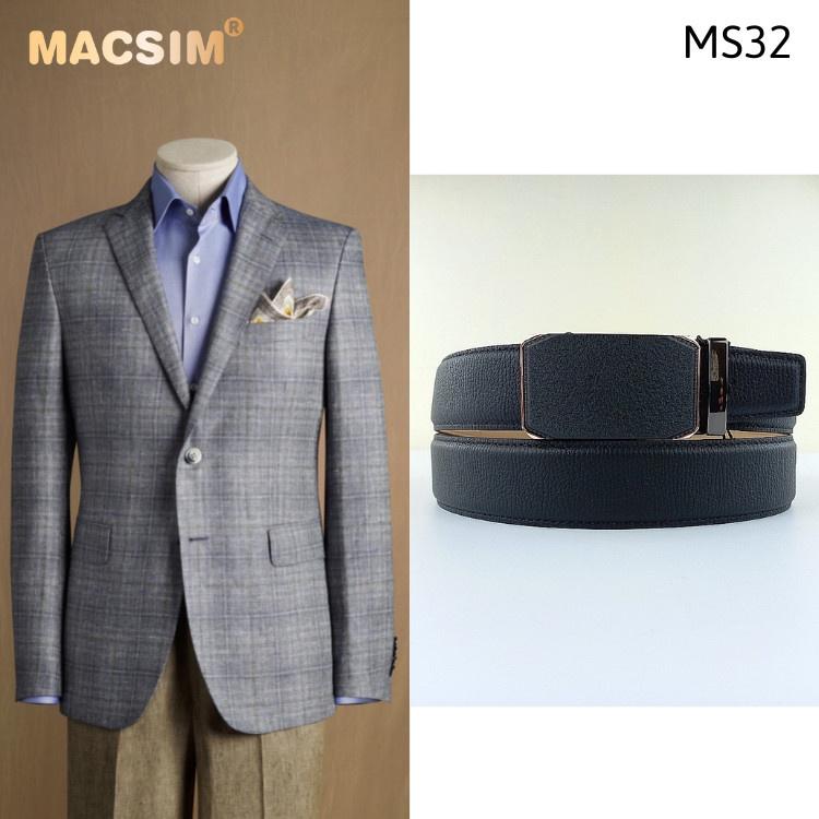 Thắt lưng nam -Dây nịt nam da thật cao cấp nhãn hiệu Macsim MS32