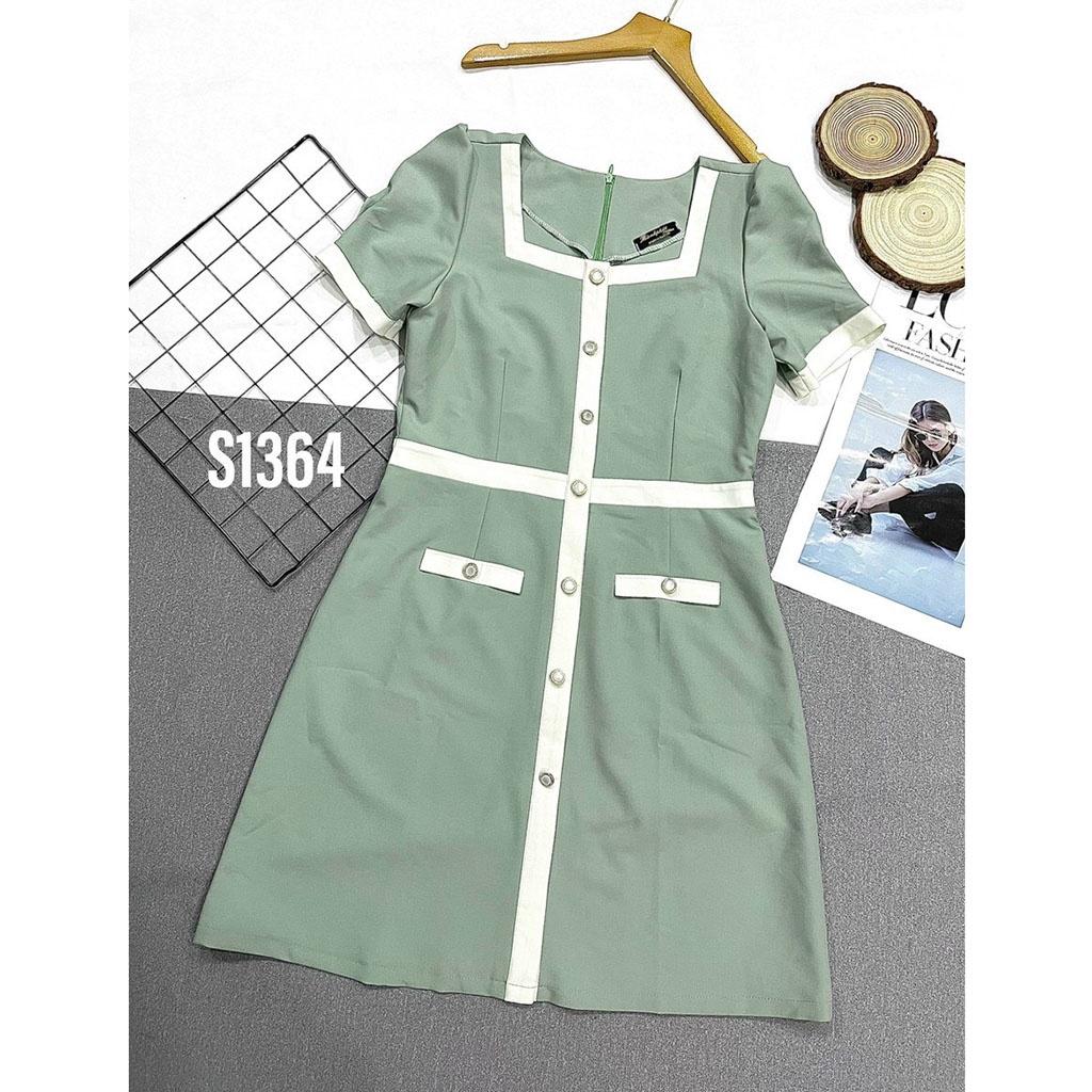 Đầm suông công sở nữ dưới 60kg vải cotton mềm mát thấm hút mồ hôi tốt nhiều màu